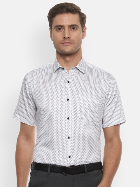 

Van Heusen Men White Regular Fit Printed Formal Shirt