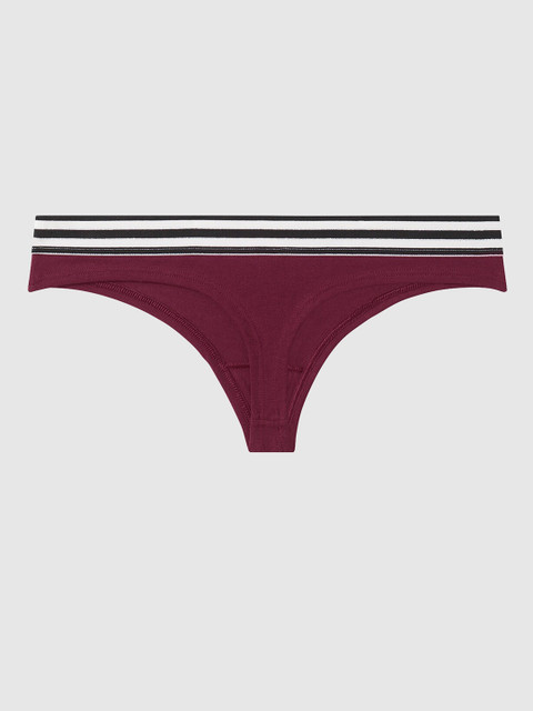 

La Senza Women Red Solid Remix Thongs 11136214-83Q6, Maroon
