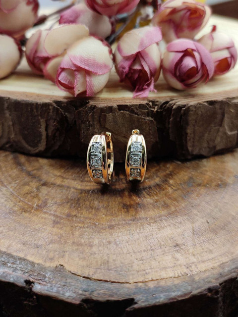 

Sia Art Jewellery Gold-Plated Cubic Zirconia Circular Studs