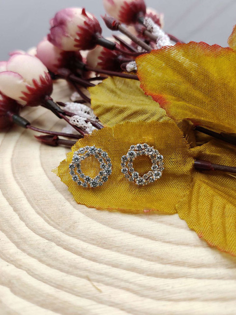 

Sia Art Jewellery Gold-Plated Circular Studs