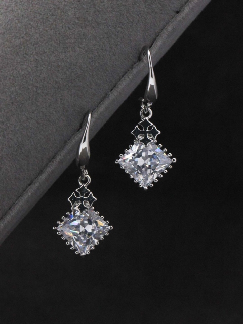 

Sia Art Jewellery Silver-Plated Square Drop Earrings