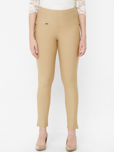 

Juliet Women Beige Solid Treggings