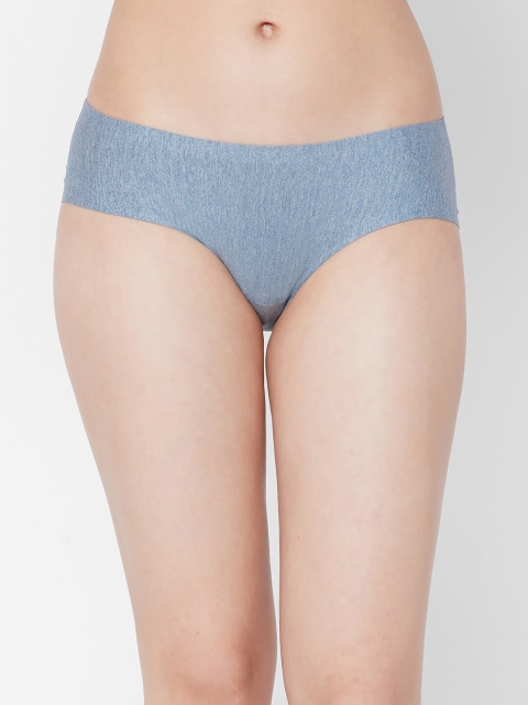 

Juliet Women Blue Solid Premium Bonded Seamless Hipster Briefs 060003000010487
