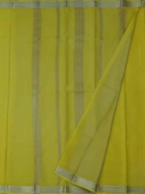 

Pothys Yellow Pure Crepe Solid Mysore Silk Saree