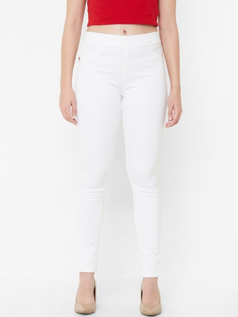 

Juliet Women White Solid Slim Fit Cropped Jeggings