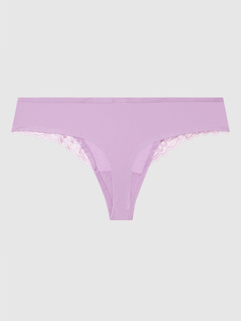 

La Senza Women Purple Solid Remix Ultra Soft Thongs Briefs 11152282-3CEM
