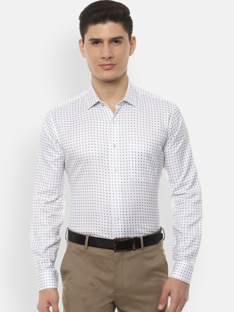 

Van Heusen Men White & Black Slim Fit Printed Formal Shirt