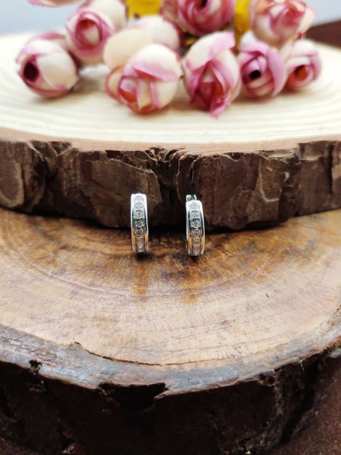 

Sia Art Jewellery Silver-Plated Circular Hoop Earrings