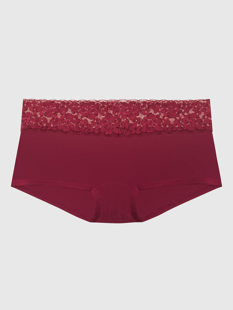 

La Senza Women Red Solid Seamless Boy Shorts 11081219-99O0