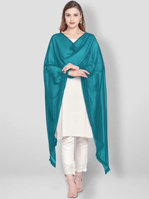 

Dupatta Bazaar Teal Blue Solid Dupatta