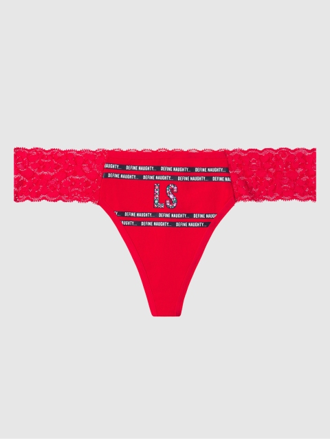

La Senza Women Red & Black Printed Remix Thongs 11128949-4DMK