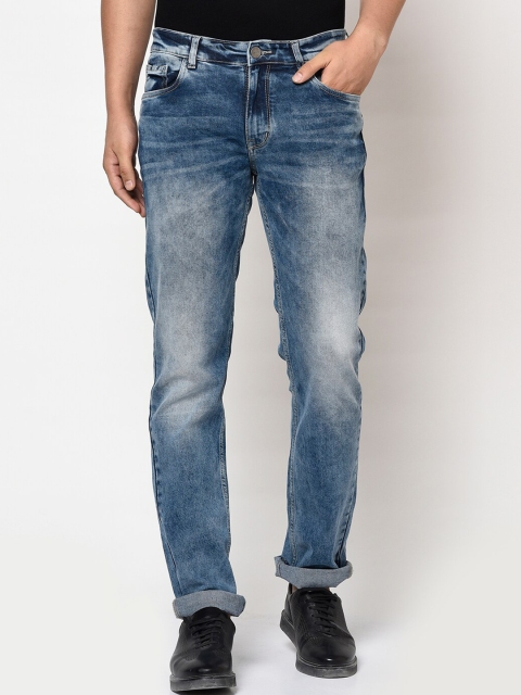 Octave Men Blue Regular Fit Mid-Rise Clean Look Jeans