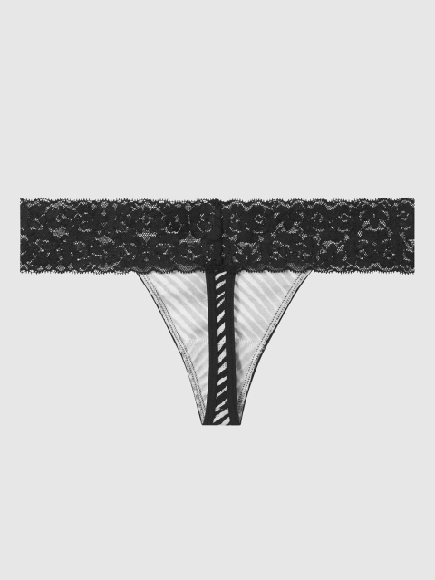 

La Senza Women White & Black Printed Remix Thongs 11059972-4KL4