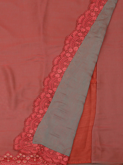 

Pothys Pink Solid Poly Georgette Saree