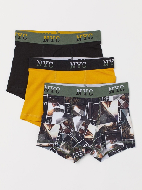 

H&M Boys 3-Pack Boxer Shorts, Mustard