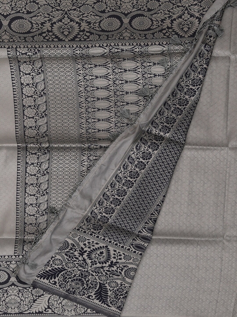 

Pothys Grey Woven Design Art Silk Saree