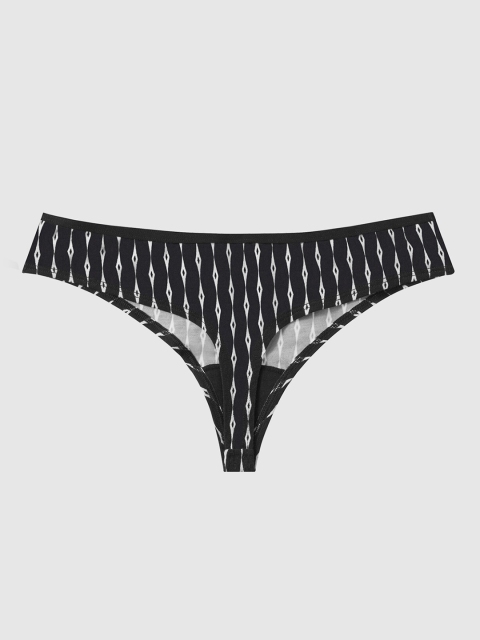 

La Senza Women Black & White Printed Thongs 11051629-4J6J