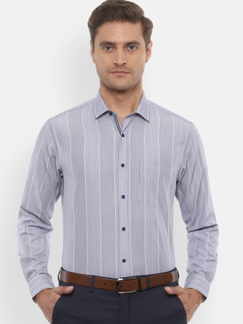 

Van Heusen Men Grey Regular Fit Striped Formal Shirt