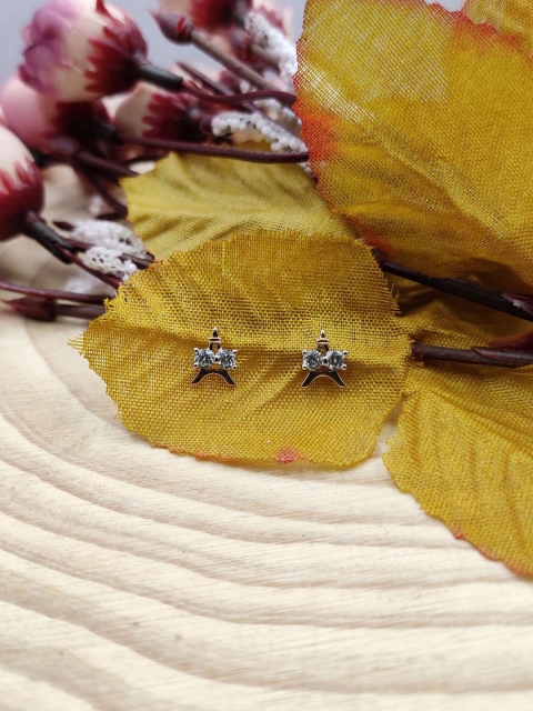 

Sia Art Jewellery White Gold-Plated Contemporary Studs