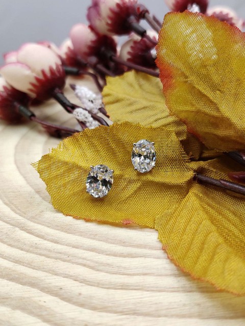 

Sia Art Jewellery Silver-Plated Cubic Zircon Contemporary Studs