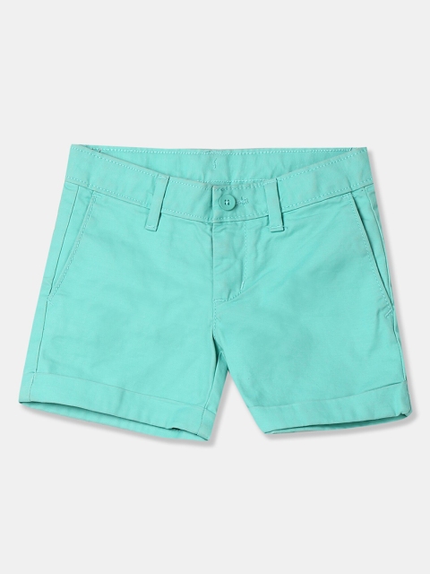 

GAP Girls Green Solid Midi Shorts