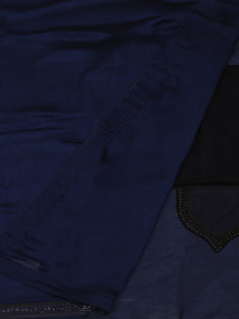 

Pothys Blue Woven Design Poly Georgette Saree