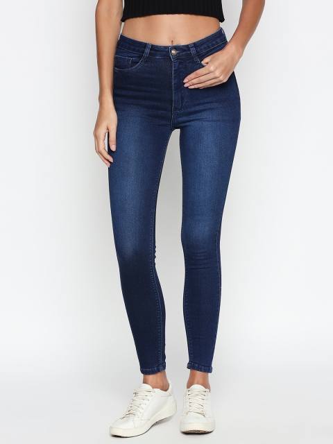 

PURPLE WATER Women Blue Slim Fit High-Rise Clean Look Stretchable Jeans