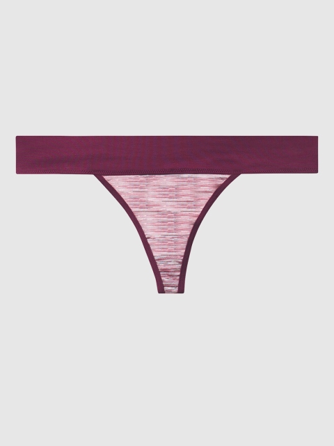 

La Senza Women Mauve & White Printed Remix Ultrasoft Thongs 11143384-2HLF