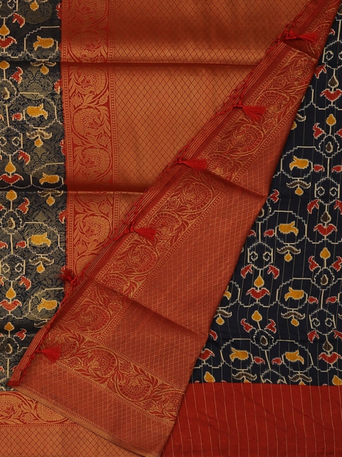 

Pothys Blue & Red Art Silk Woven Design Saree