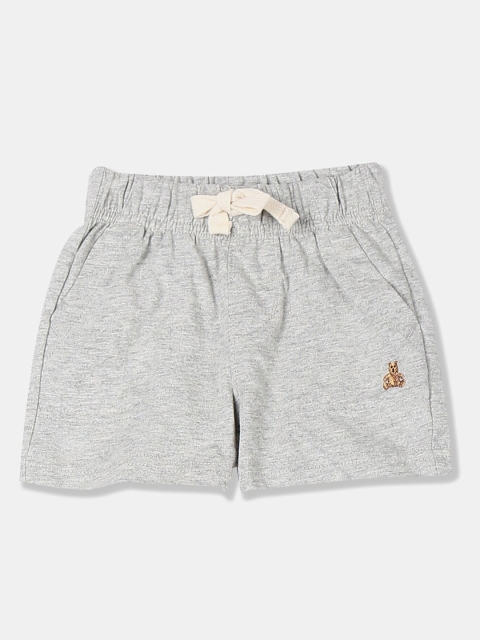 

GAP Boys Grey Melange Solid Brannan Bear Pull-On Shorts