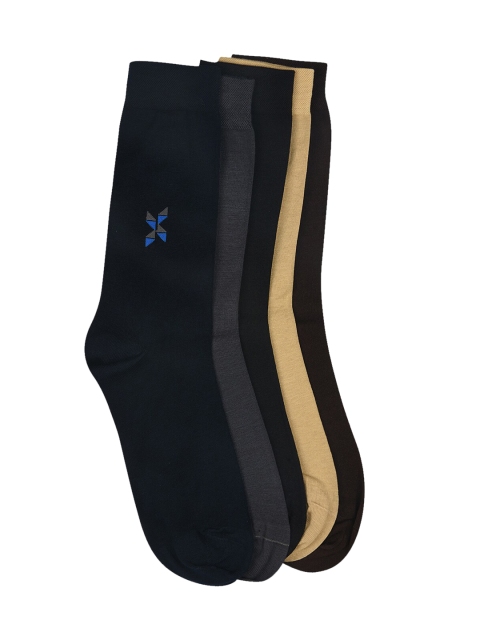 

VINENZIA Men Pack Of 5 Assorted Above-Ankle Crew Socks