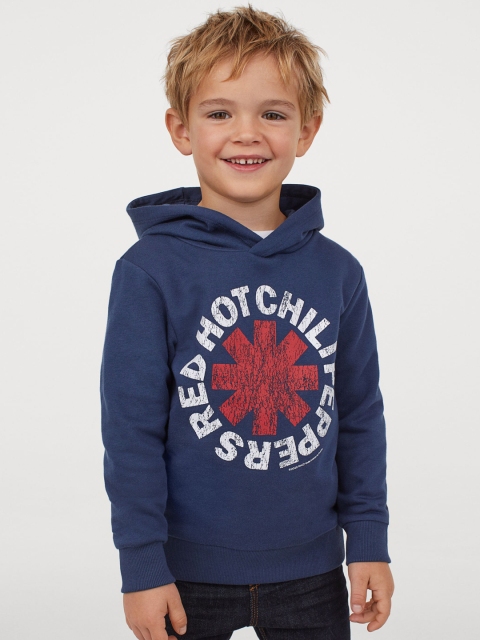 

H&M Boys Blue Printed Hoodie