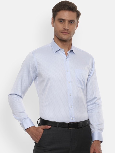 

Van Heusen Men Blue Slim Fit Self Design Formal Shirt