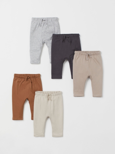 

H&M Boys 5 Pack Cotton Trousers, Beige