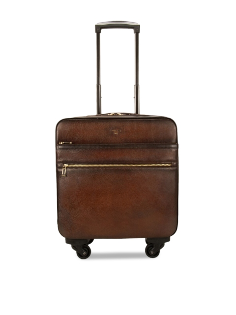 

Da Milano Unisex Brown Solid Cabin Trolley Suitcase