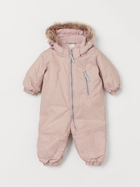 

H&M Girls Pink Solid Water-Repellent All-in-One Jumpsuit