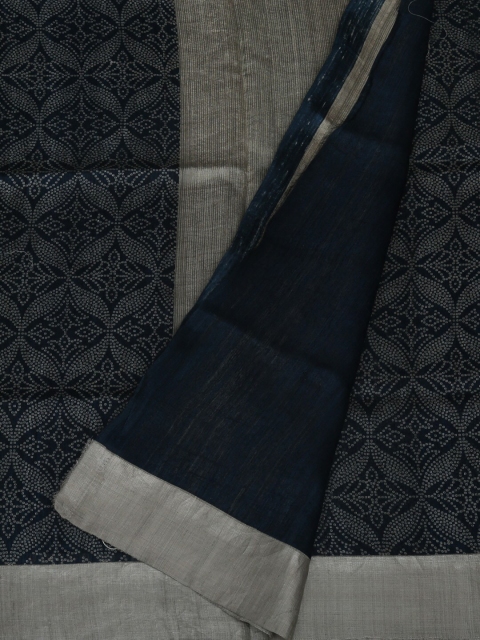 

Pothys Blue Woven Design Jute Silk Saree
