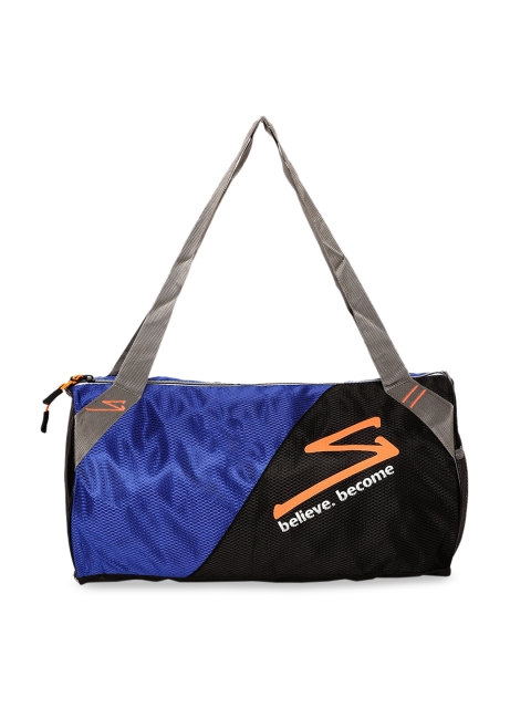 

SG Unisex Blue & Black Colourblocked Gym Duffel Bag