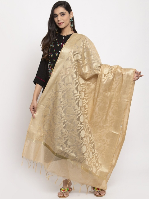 

LOOM LEGACY Beige Woven Design Dupatta