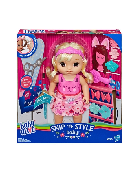 BABY ALIVE Kids Multi Colored Snip n Style Baby Blonde Hair Talking Doll With Bangs