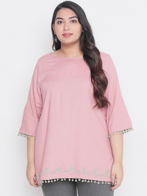 

Amydus Women Rose Solid A-Line Top