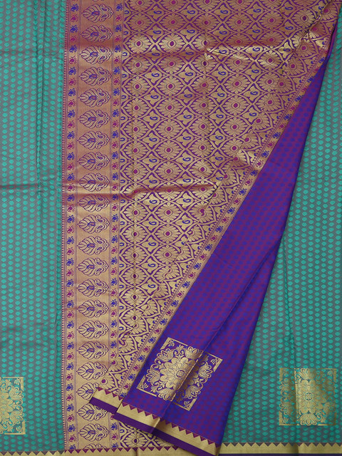 

Pothys Sea Green & Purple Art Silk Woven Design Saree