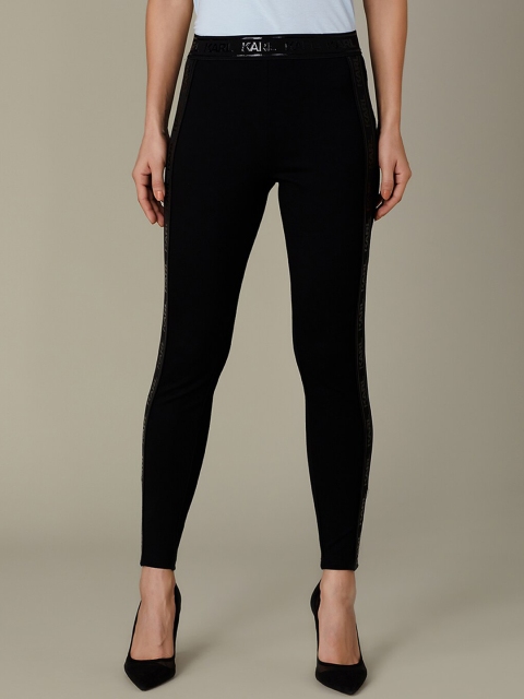 

COVER STORY by KARL LAGERFELD Women Black with Karl Logo Jeggings