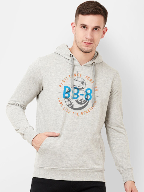 

Free Authority Men Grey Printed Star Wars Hooded Sweatshirt