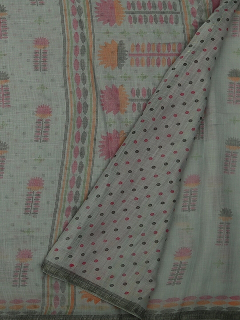 

Pothys Grey Woven Design Linen Blend Saree