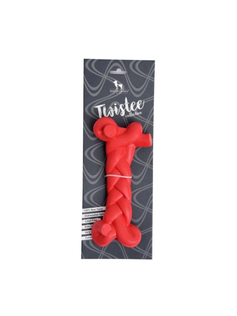 

Heads Up For Tails Red Twistee Collection Dog Toy - Ruby Bone