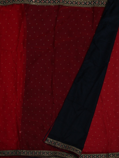 

Pothys Red Printed Poly Georgette Saree