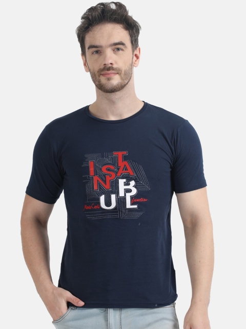 

Monte Carlo Men Blue Printed Round Neck T-shirt