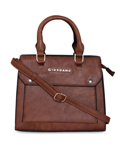 

GIORDANO Brown Solid Handheld Bag