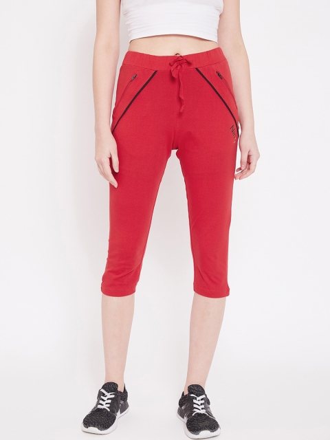 

C9 AIRWEAR Women Red Solid Slim Fit Capris